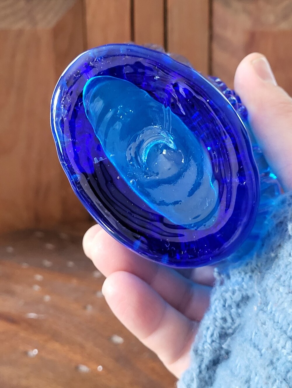 Cobalt Blue Glass Owl Vase - Unbranded - Picture 14 of 14